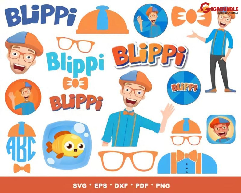 100+ Blippi/stevin John Bundle Svg Png Dxf Eps