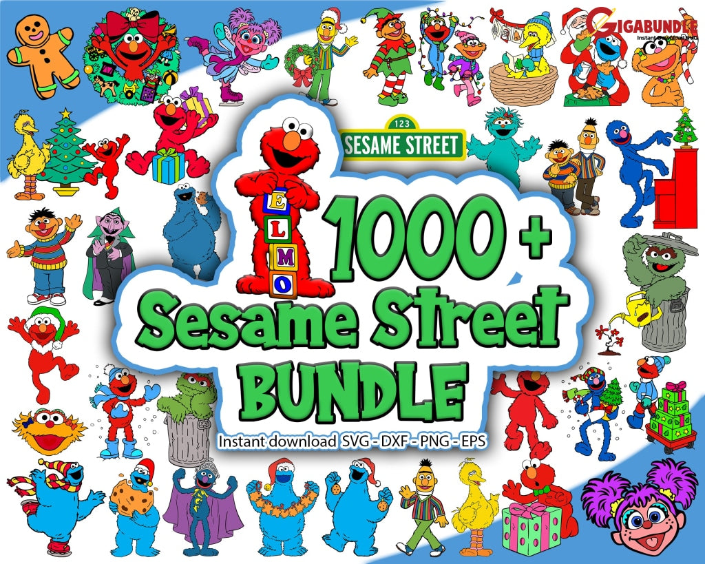 1000+ Monster Svg Bundle Sesame Monsters Svg Red Friends Characters Cut Files For Cricut Clipart Svg