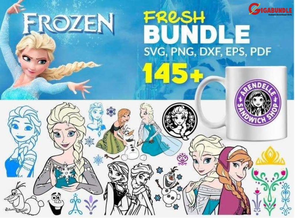 145+ Frozen Queen Bundle Svg Png Dxf Eps