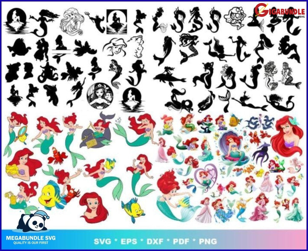 146+ Ariel Bundle Svg Png Dxf Eps