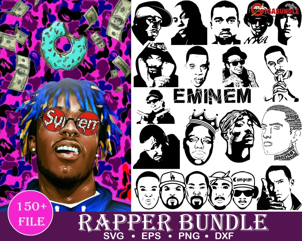 150+ Rapper Bundle Svg Png Dxf Eps