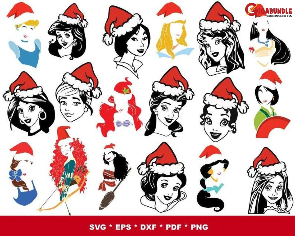1500+ Disney Christmas Svg Bundle Winter Svg Santa Holiday Merry Funny Shirt Cut File Cricut