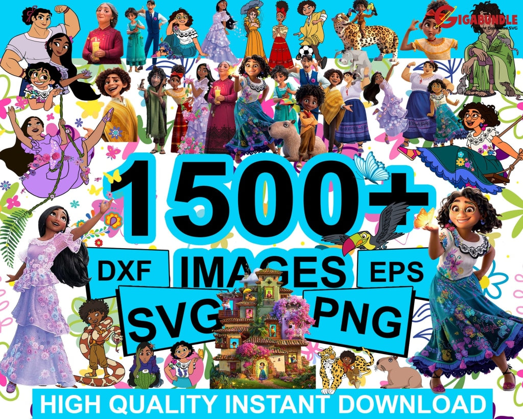 1500+ Encanto Svg Mirabel Clipart Trending Cricut Eps Png Dxf Los Madrigal