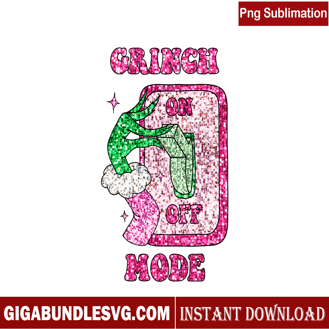 Pink Grinchmas Mode On PNG