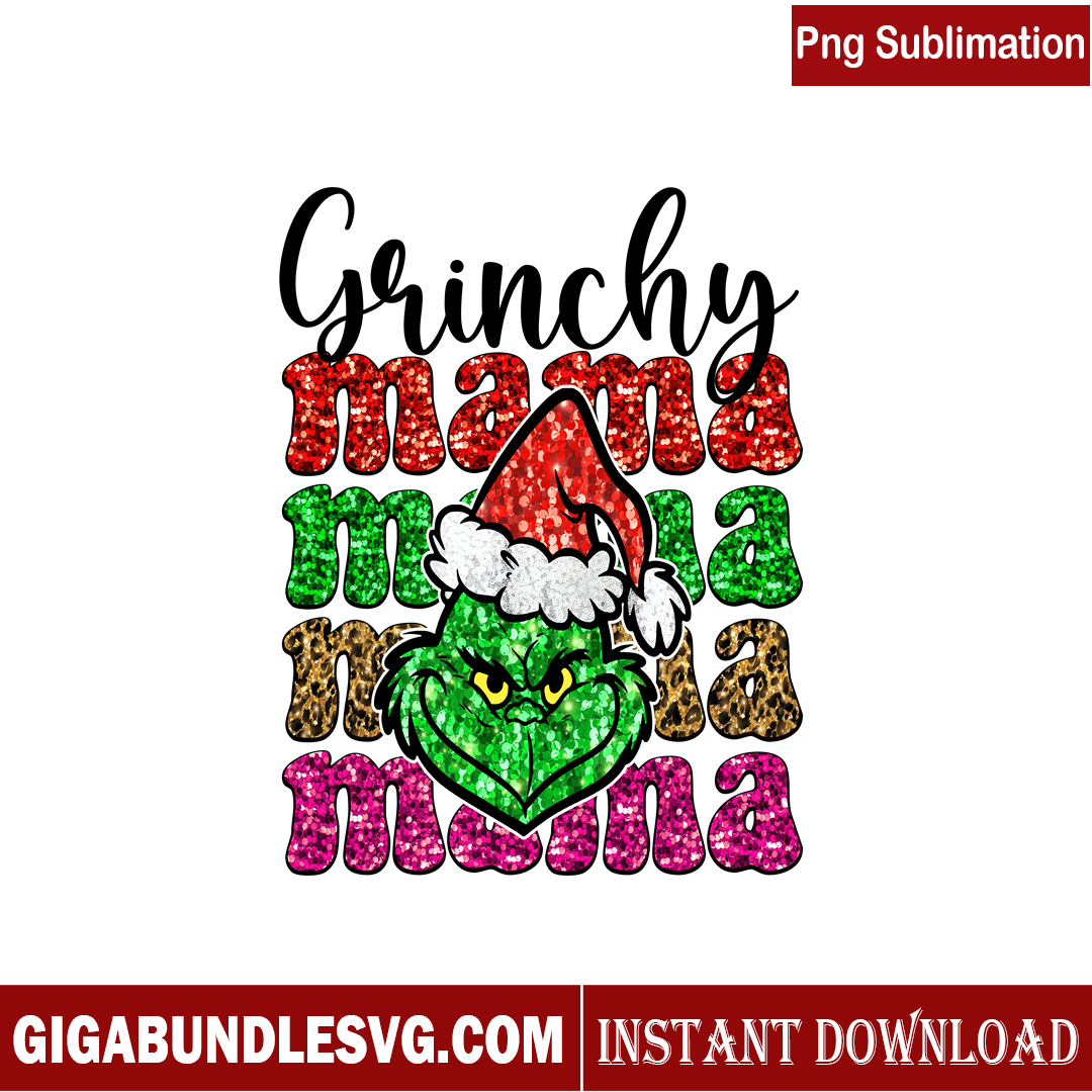 Grinchy Mama PNG