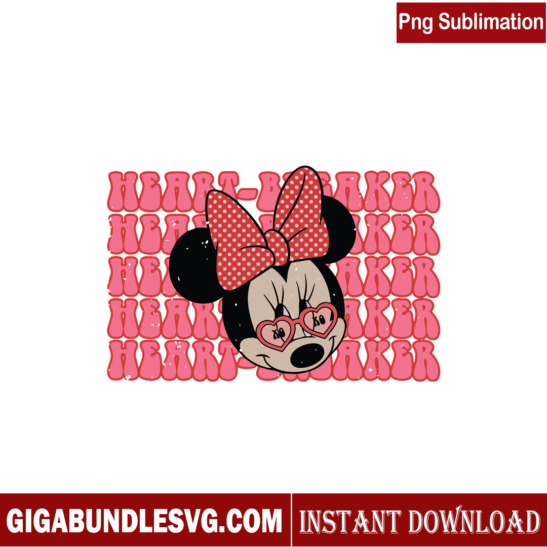Heart Minnie Mouse Svg