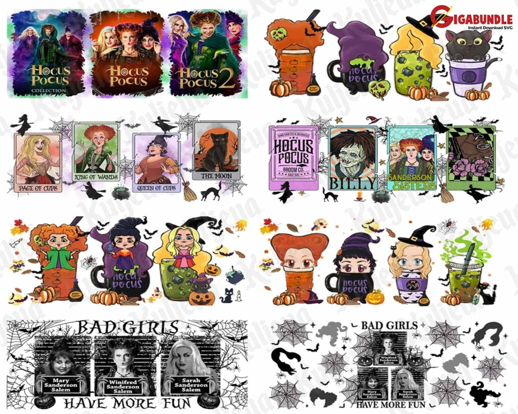 20+ Witch Sister Can Wrap 16Oz Design Bundle Instant Download