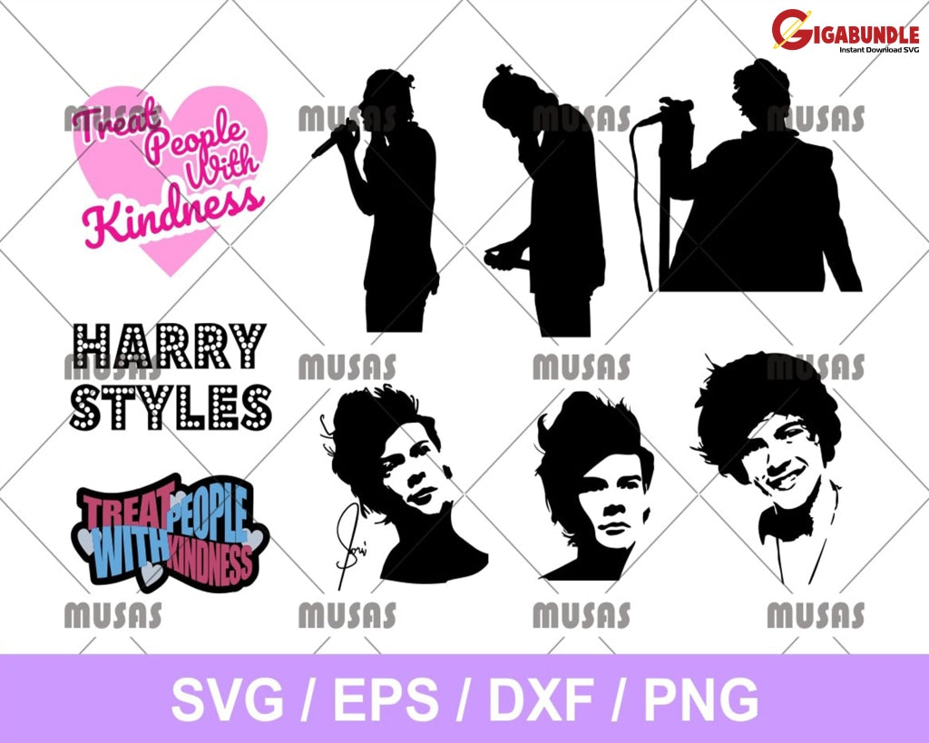 200+ Harry Style Bundle Svg Png Dxf Eps