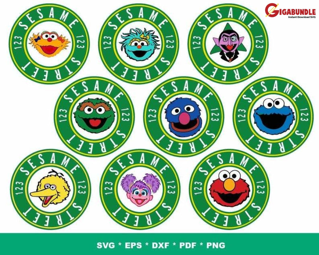 200+ Sesam Street Bundle Svg Png Dxf Eps