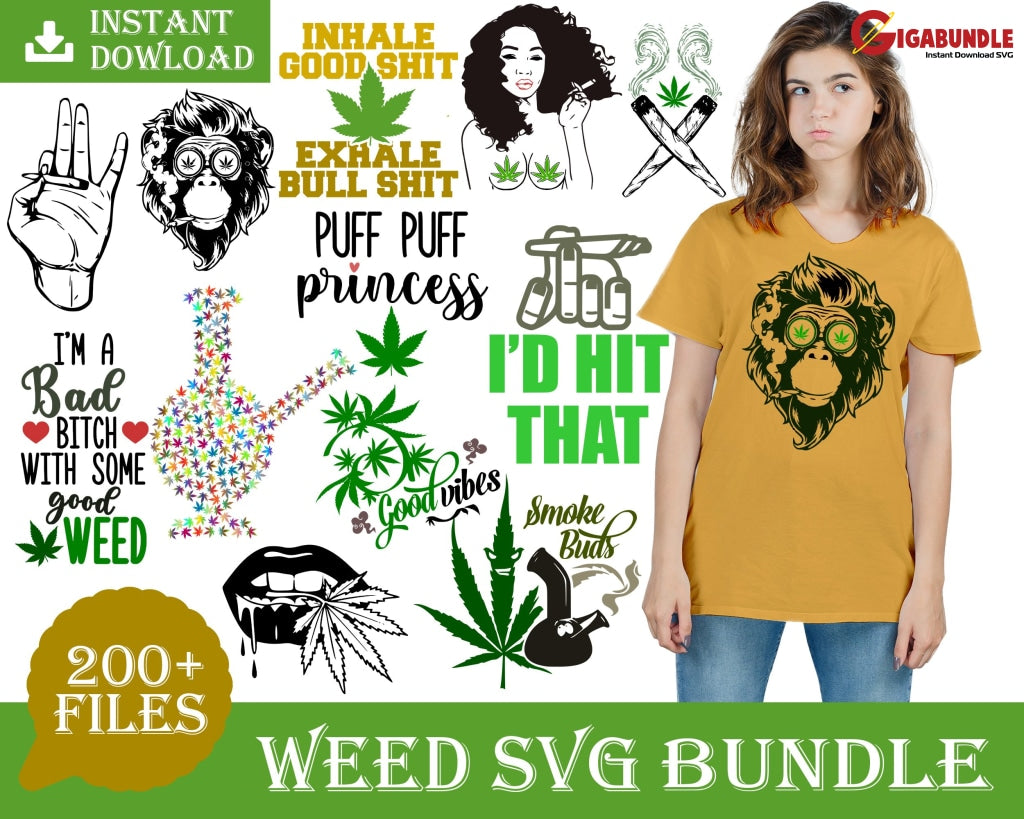 200+ Weed Bundle Svg Png Dxf Eps