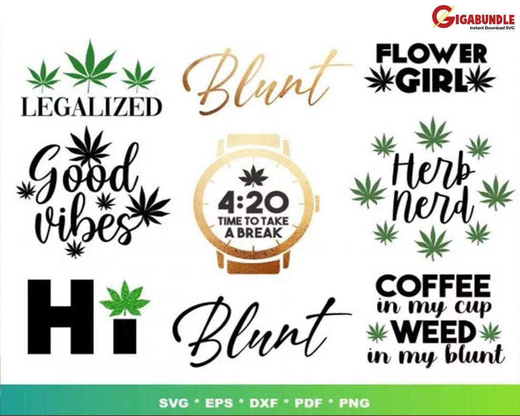 200+ Weed Bundle Svg Png Dxf Eps
