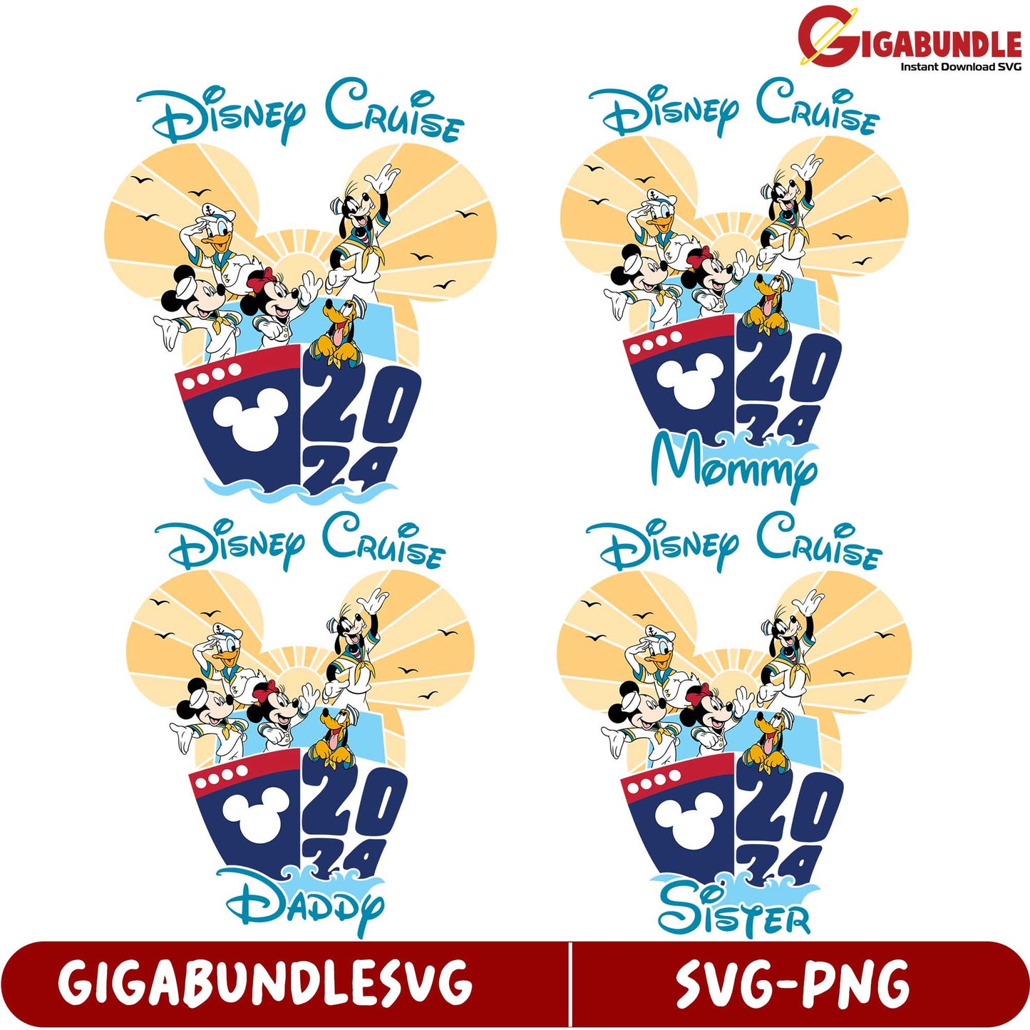 2024 Disney Cruise Family SVG Bundle - Instant Digital Download