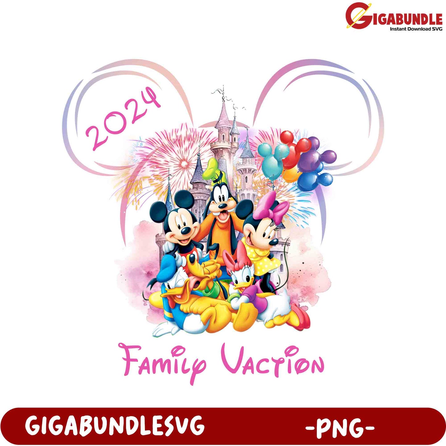 2024 Disney Family Vacation PNG Design Fun for All Ages