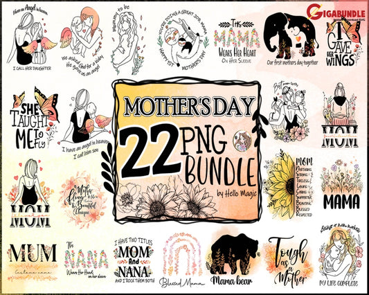 22 Mothers Day Png Mom Life Girl Mama Sublimation Gift For Shirt