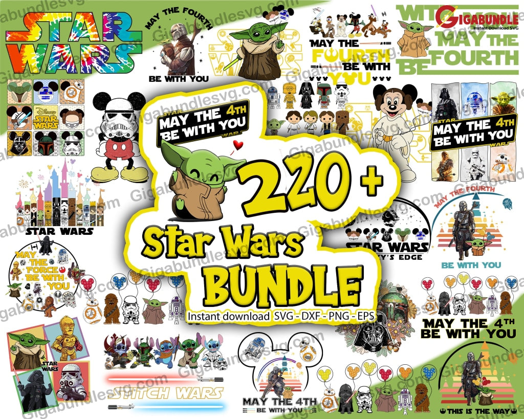 220+ Star War Bundle Svg Png Dxf Eps