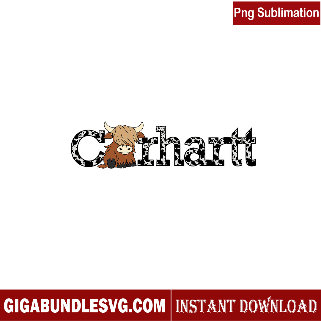 Carhartt Highland Cow PNG