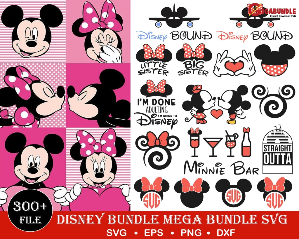 300+ Disney Bundle Svg Png Dxf Eps