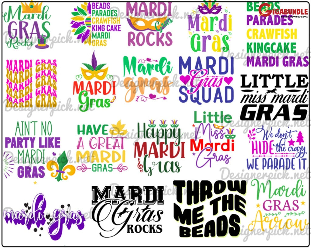 300+ Mardi Gras Svg Bundle Svg Fat Tuesday Carnival Shirt Silhouette Cricut Cut File
