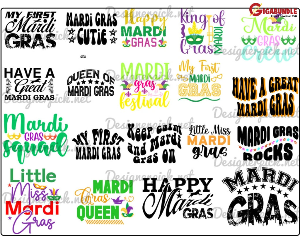 300+ Mardi Gras Svg Bundle Svg Fat Tuesday Carnival Shirt Silhouette Cricut Cut File