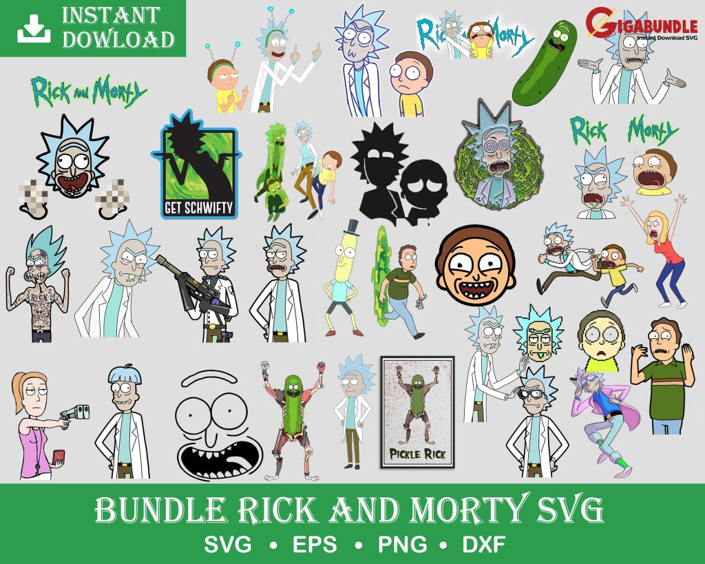 300+ Rick And Motry Bundle Svg Png Dxf Eps