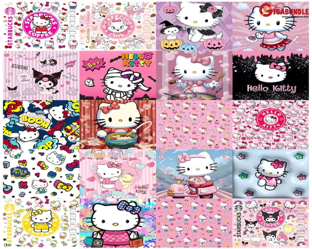 40+ Kitty Coffee Tumbler Bundle Spring Flower Pink Cat Png