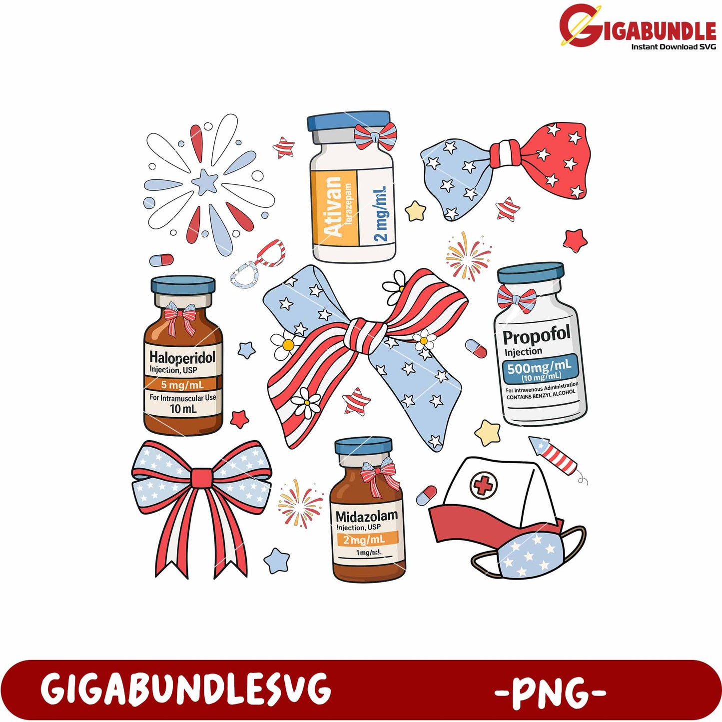 4th july emergency nurse png, emergency nurse png, patriotic nurse png