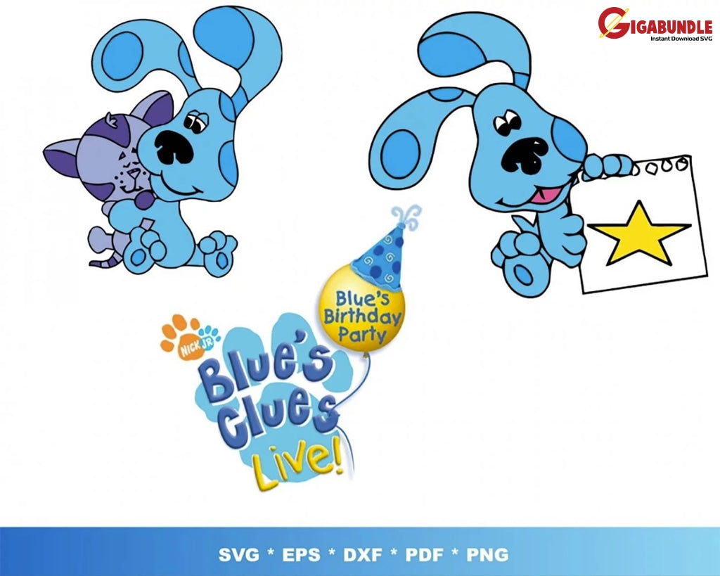 50+ Blues Clues Bundle Svg Png Dxf Eps