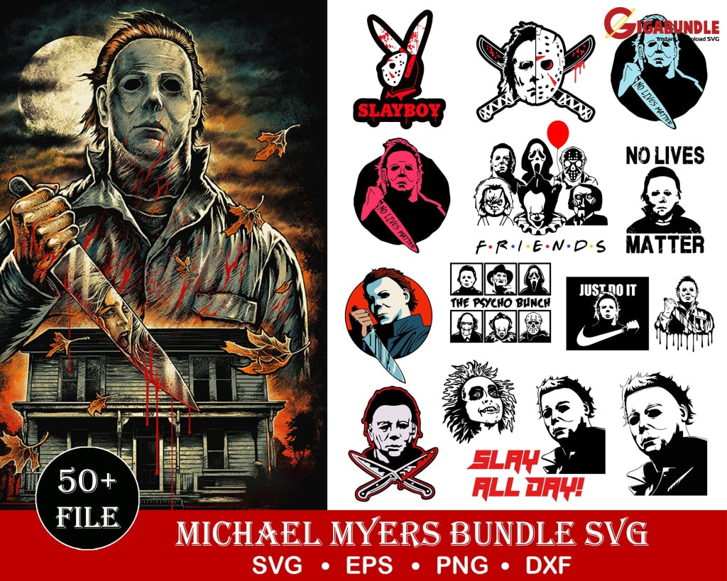 50+ Michael Myers Svg Bundle Svg Png Dxf Eps