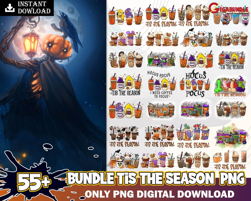 55+ Bundle Halloween Png Tis The Season To Be Spooky Halloween Print Files For Sublimation Pumpkins