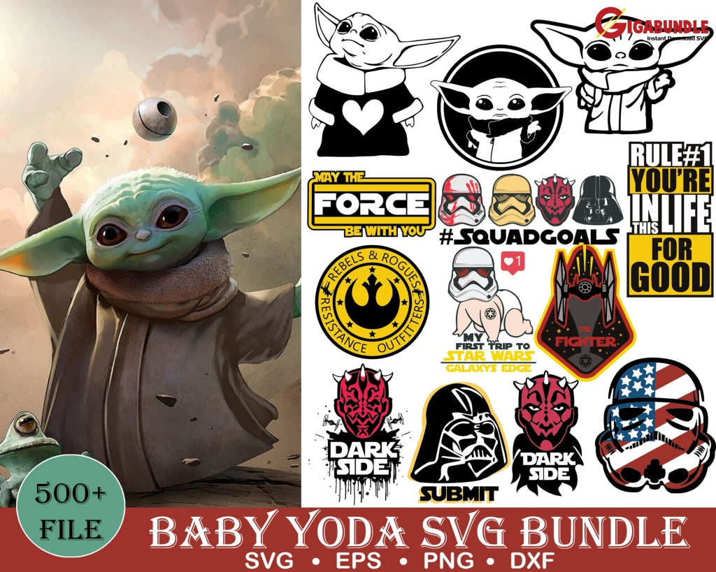 Baby Yoda SVG Bundle (FSD-J34) - Store Free SVG Download