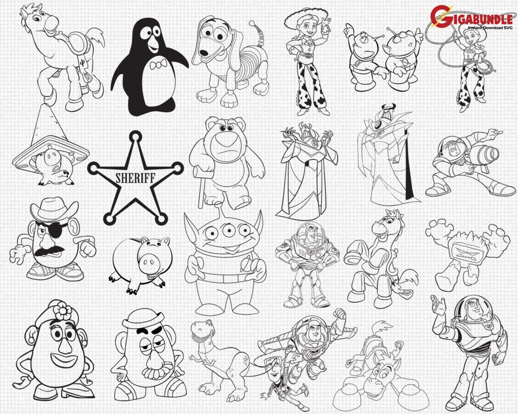 750+ Toy Story Bundle Svg Png Dxf Eps