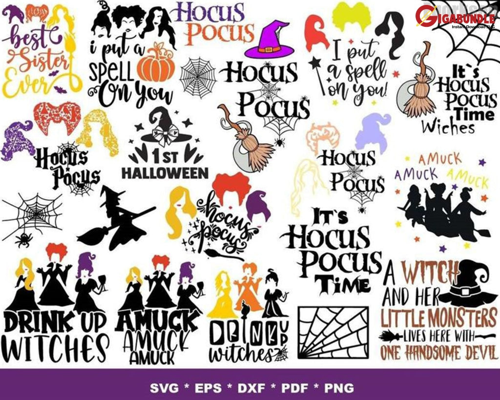 999+ Hocus Pocus Bundle Svg Png Dxf Eps