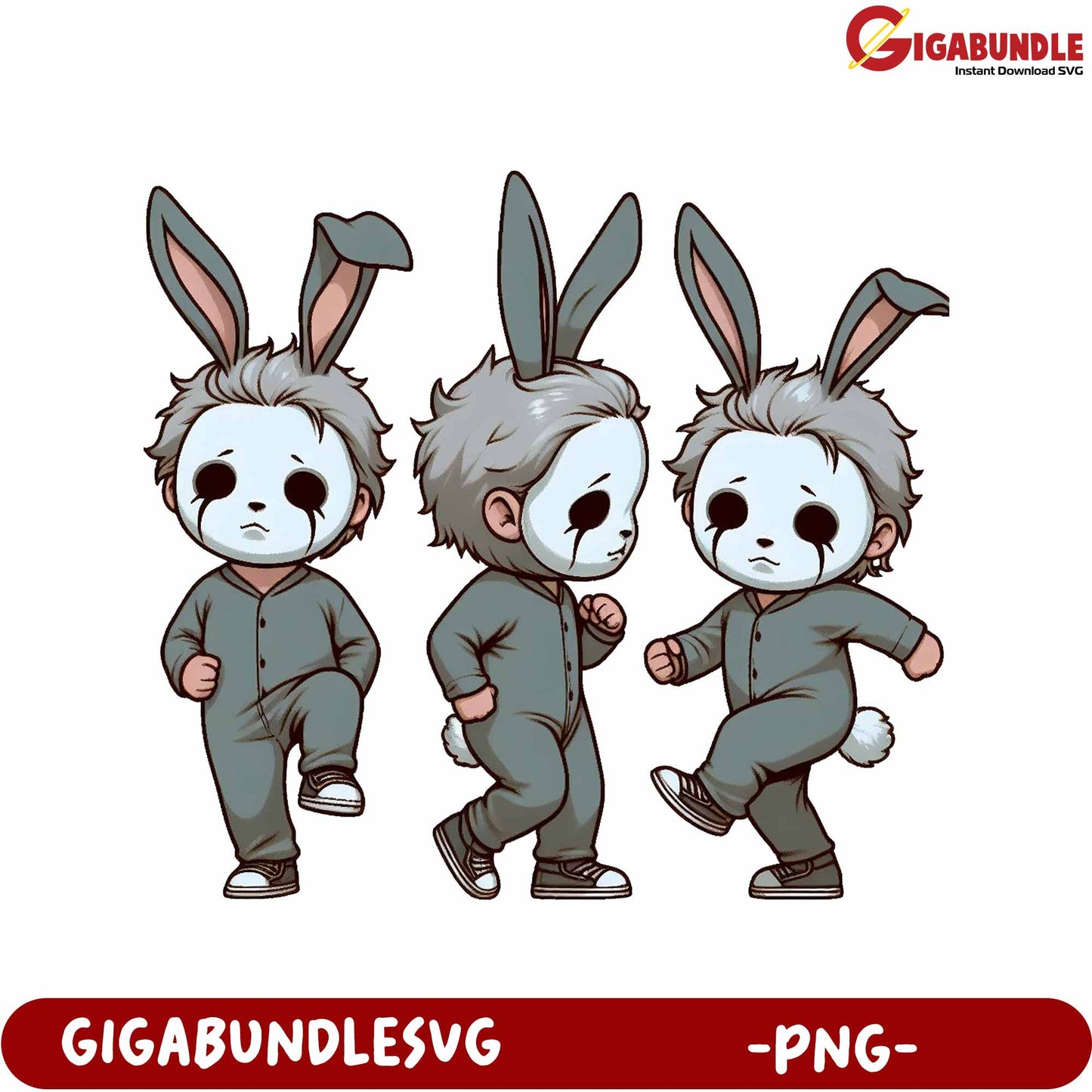 Adorable Bunny Costume Character PNG - Cute Halloween Design