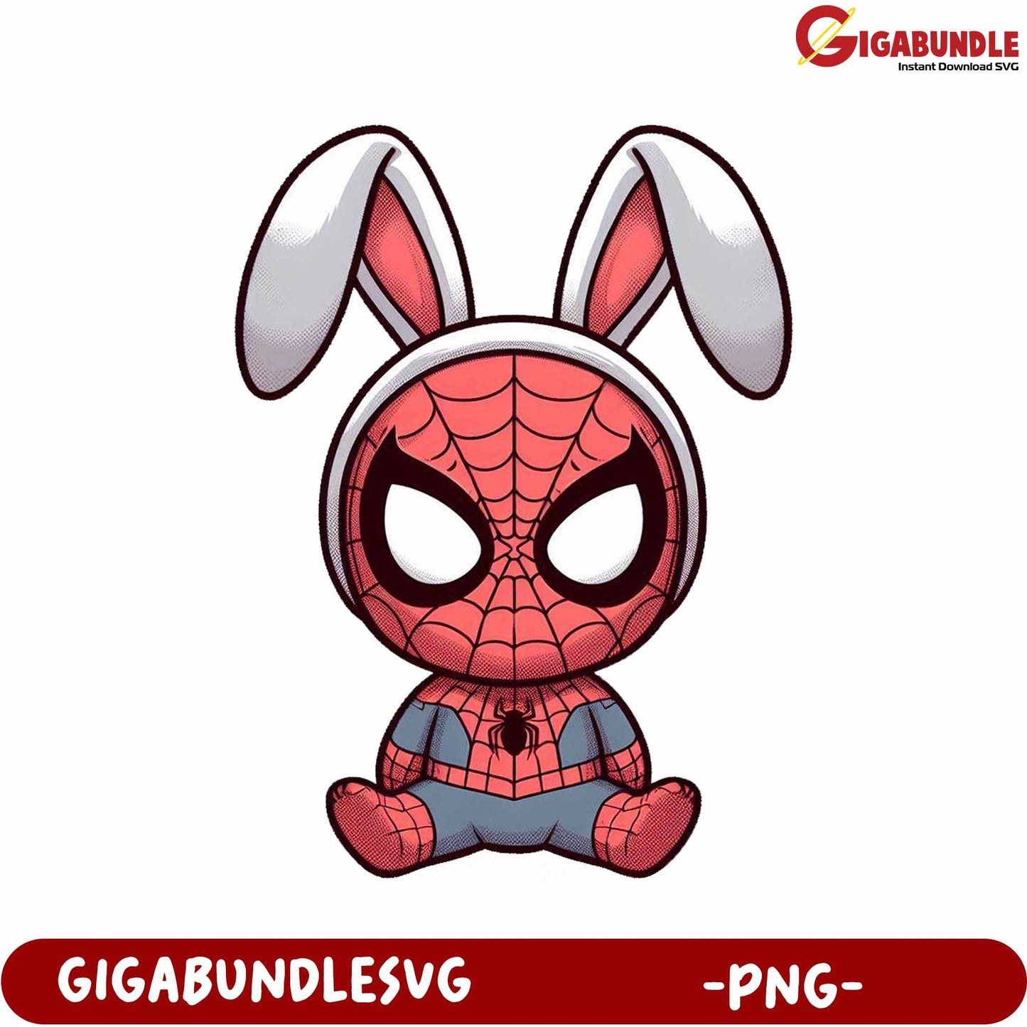 Adorable Spider-Man Bunny Character PNG for Creative Projects