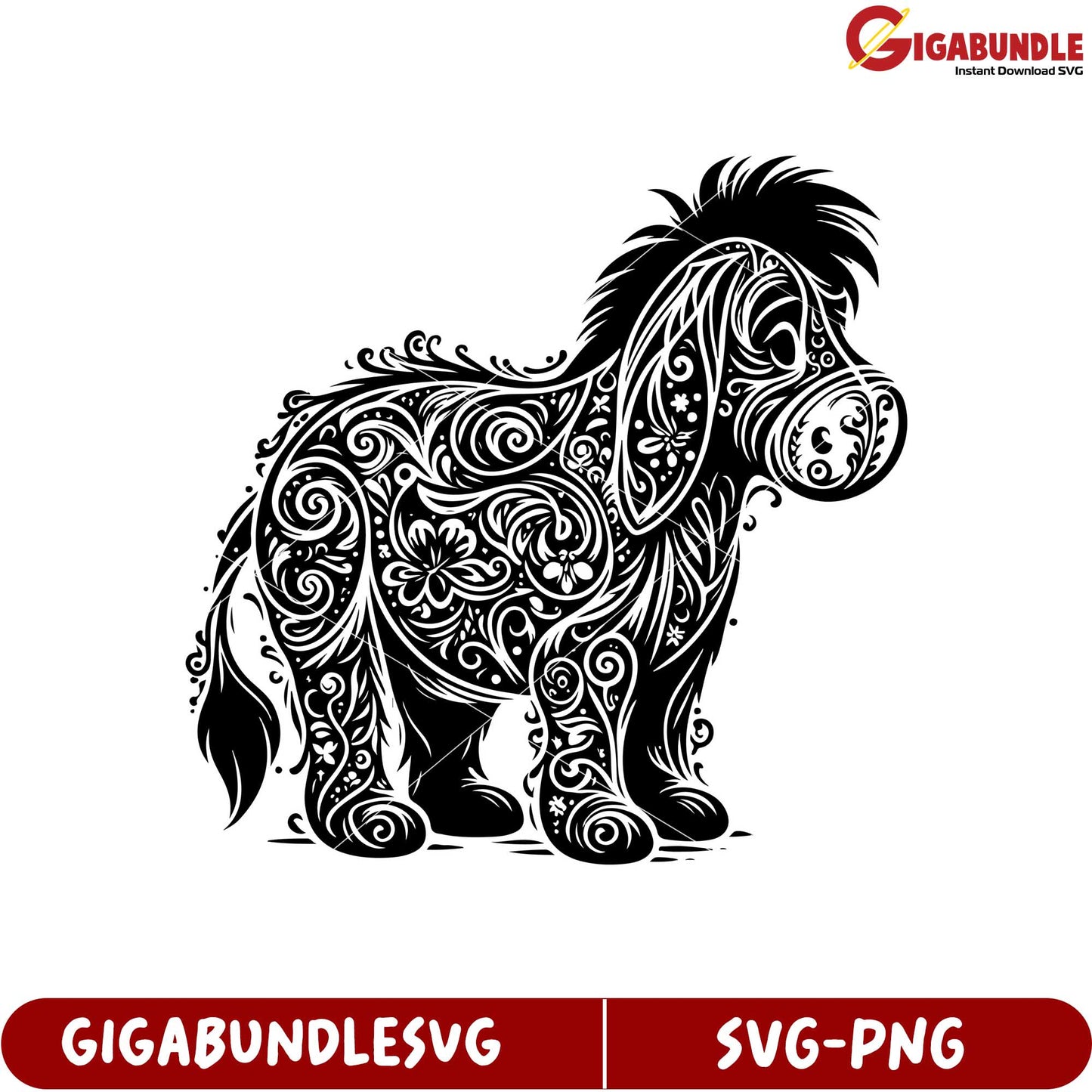 Artistic Floral Donkey SVG Design for Creative Projects and Crafts