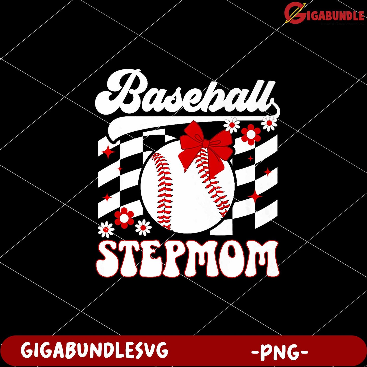Baseball Design for Stepmom Gift in PNG Format