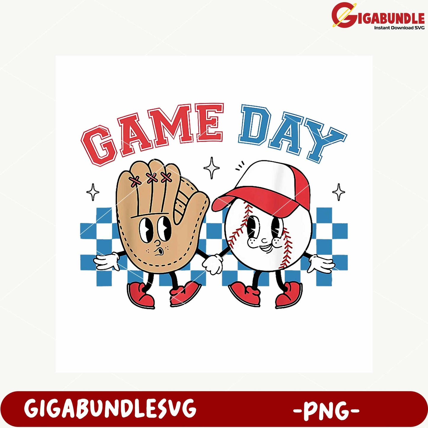 Baseball Game Day PNG Design for Kids and Adults