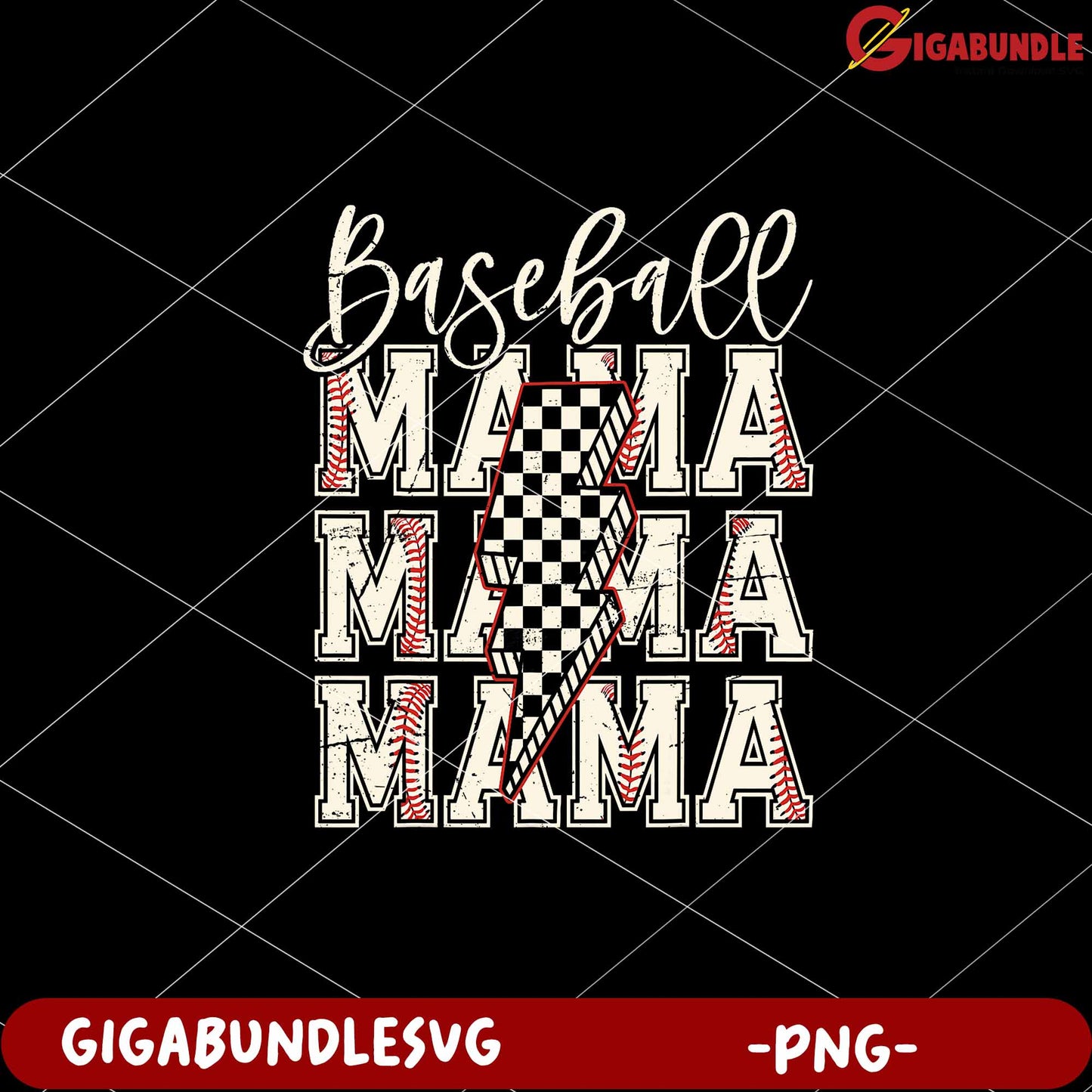 Baseball Mama Design Stylish PNG for Sports Lovers