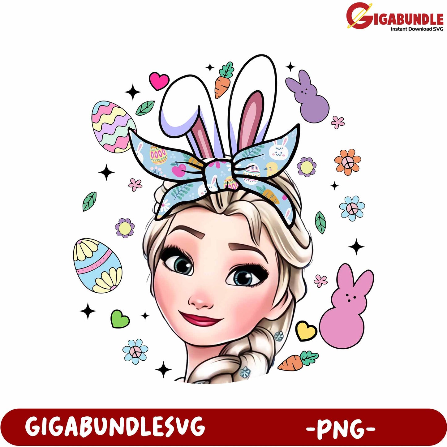 Beautiful Bunny Inspired Easter PNG Design for Kids and Adults