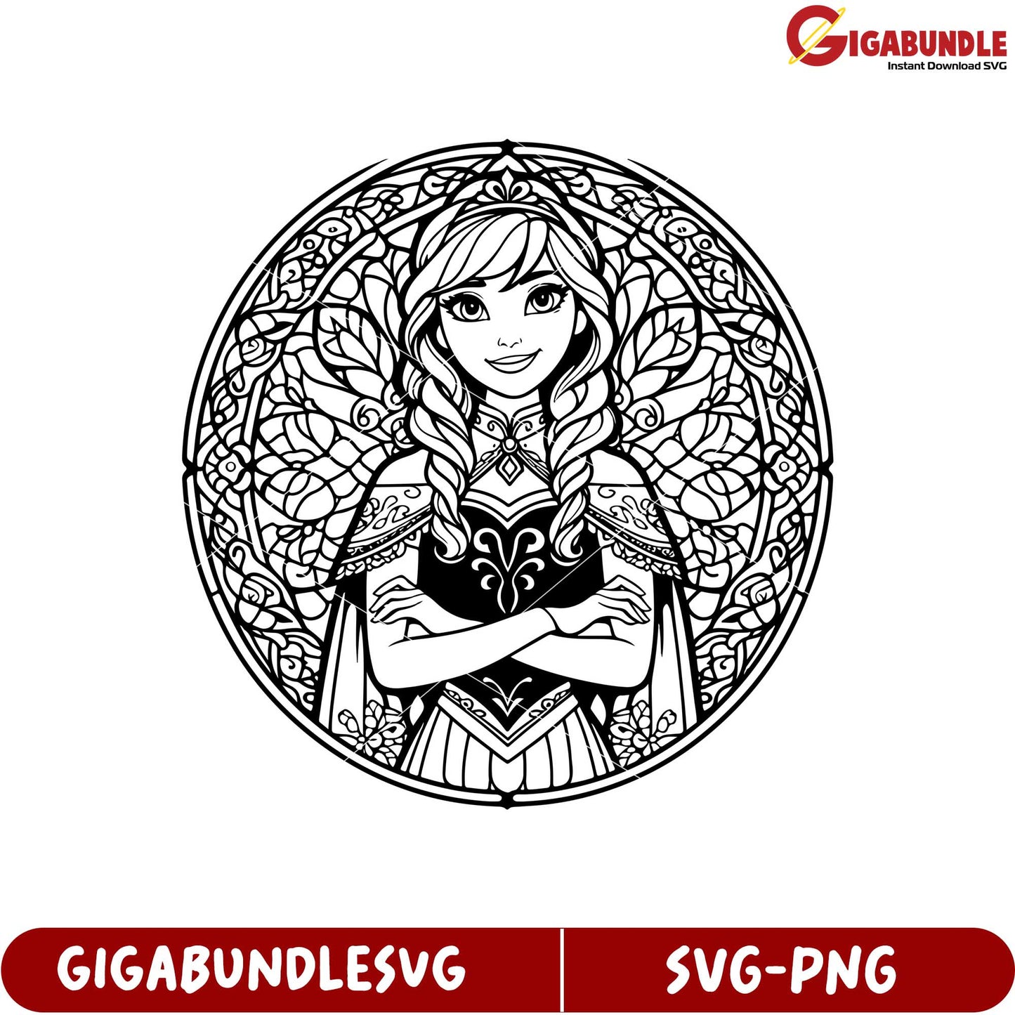 Beautiful Princess Character SVG Design for Creative Projects Download