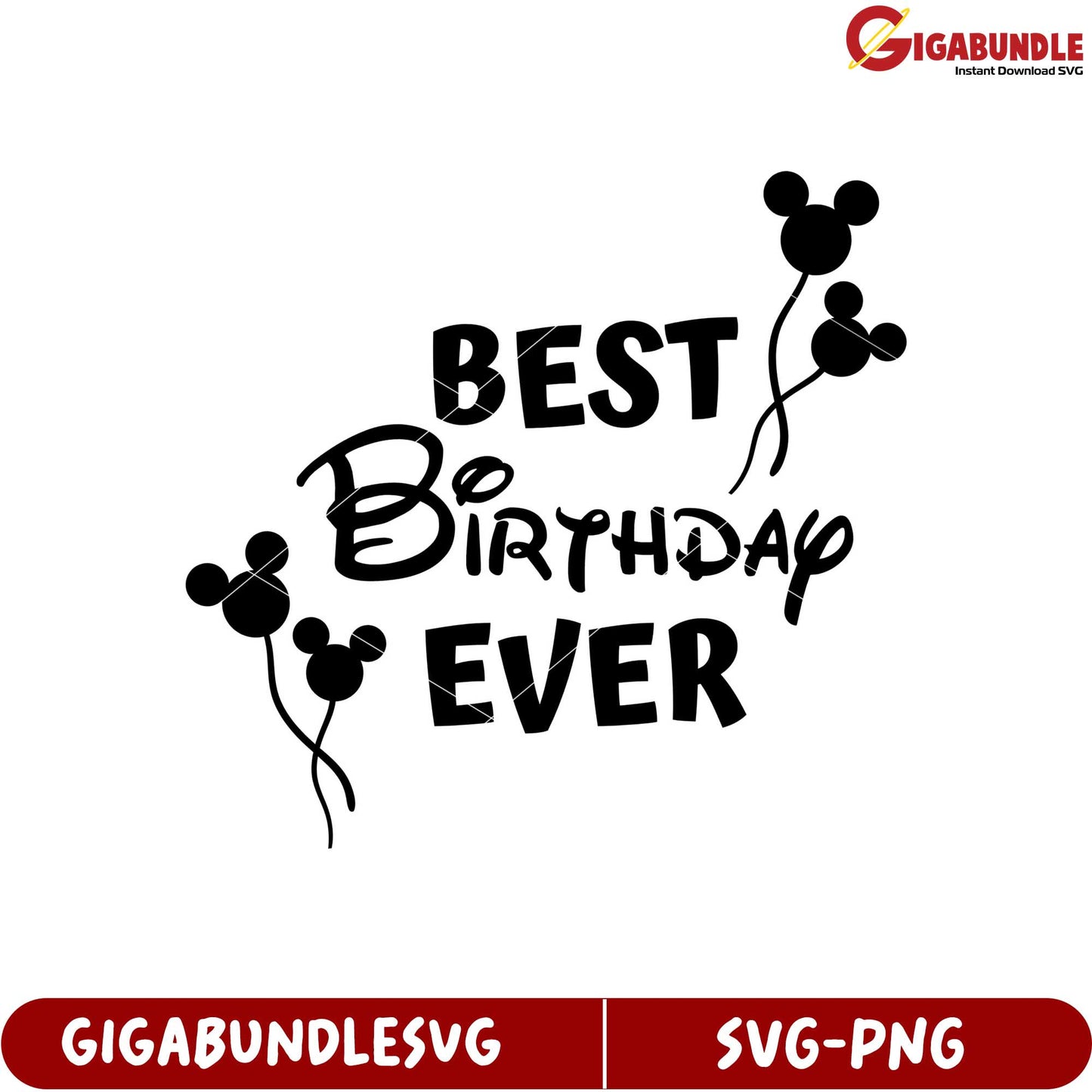 Best Birthday Ever SVG Design with Balloons for Celebration Decor