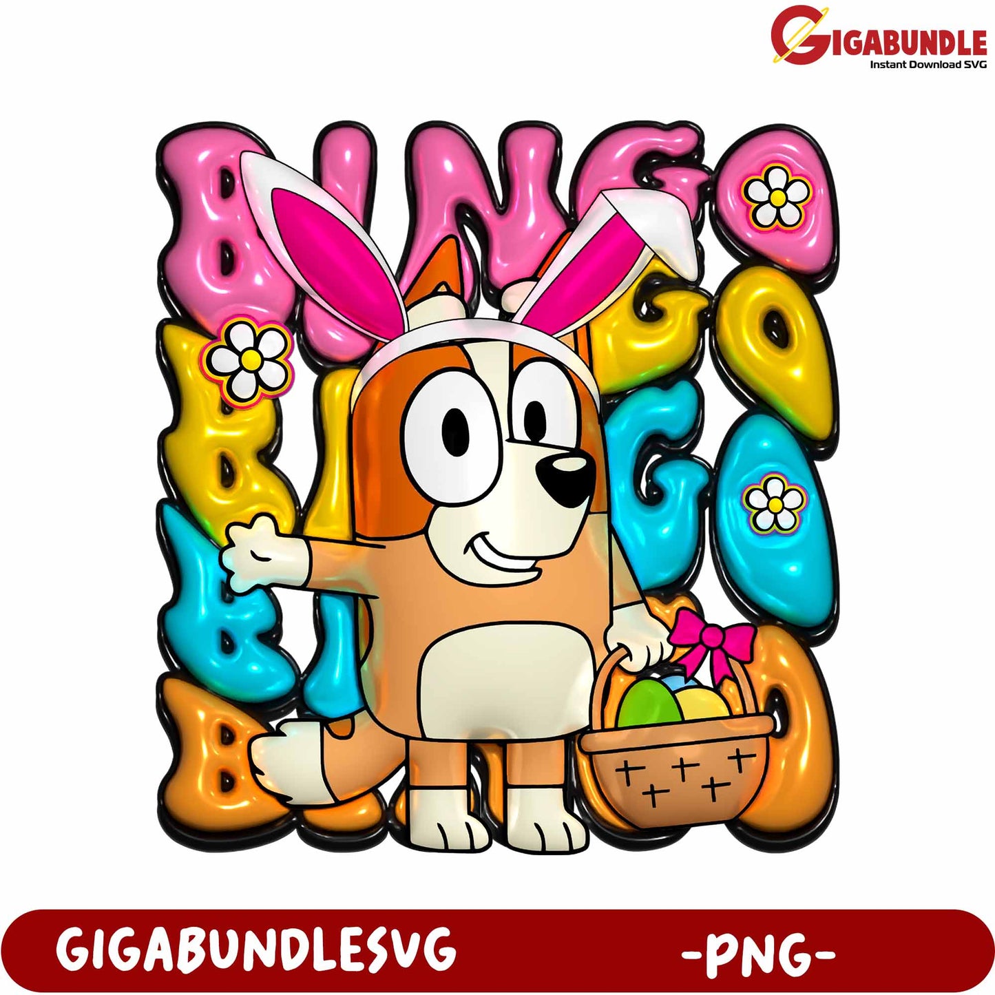 Bingo Easter Bunny Character PNG for Fun Crafting Projects