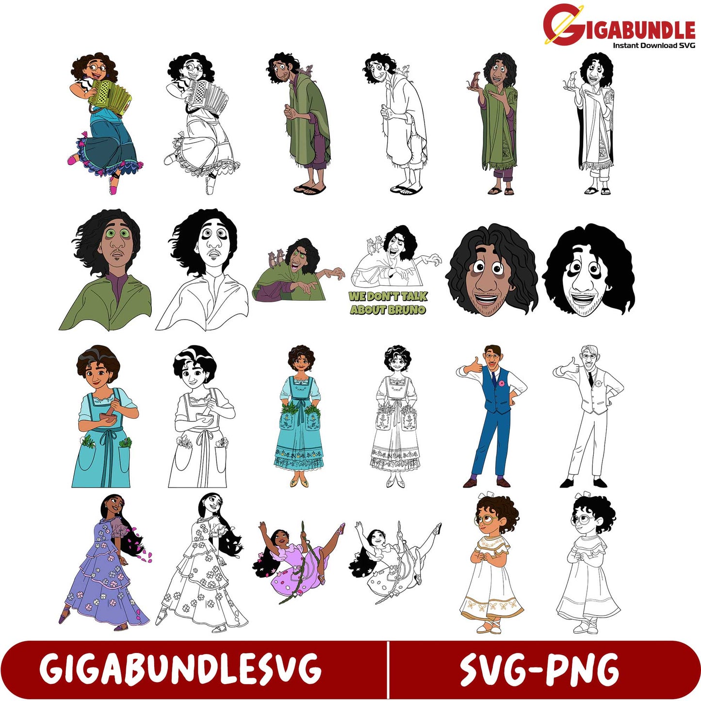 Bruno SVG Bundle - Diverse Cartoon Characters for Creative Projects