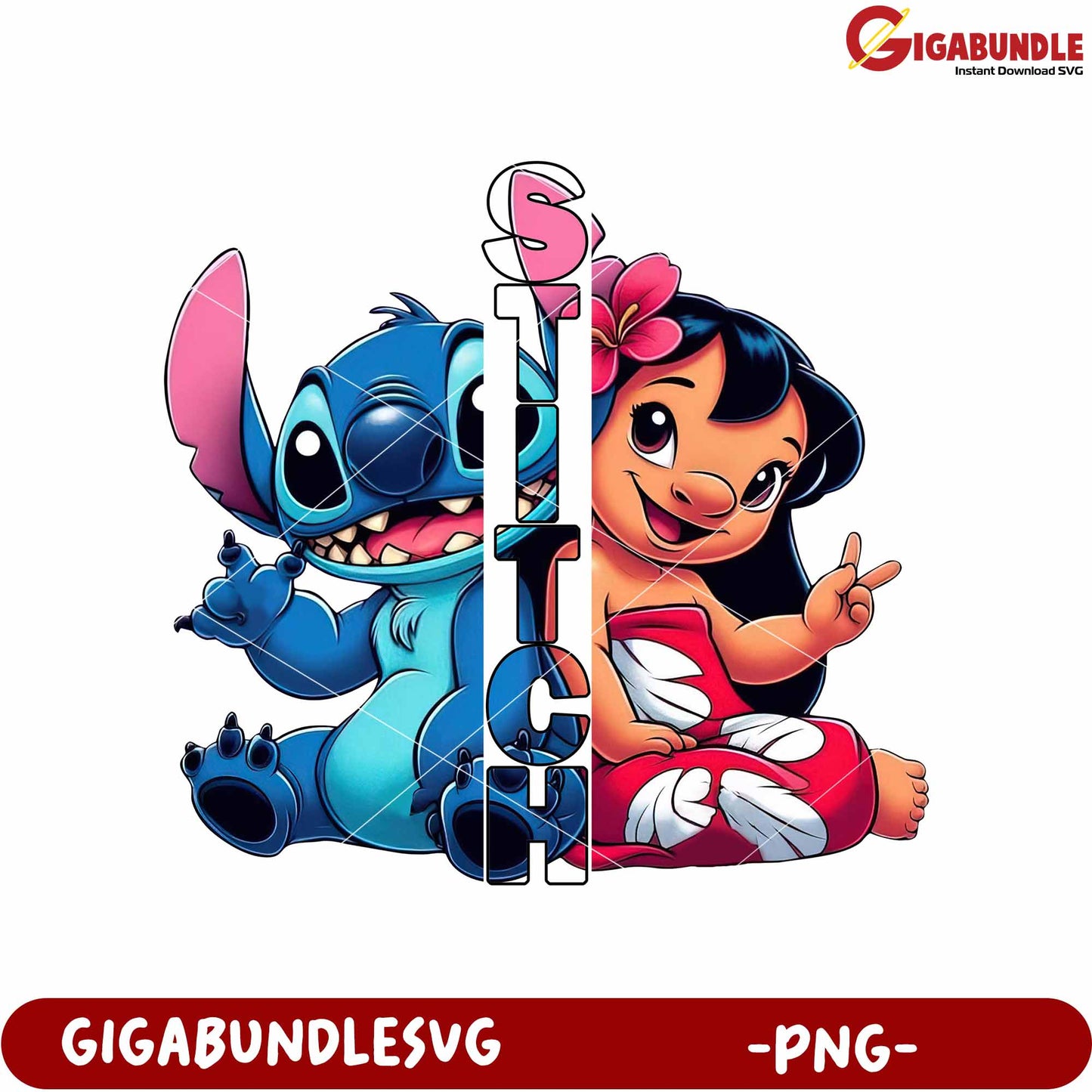 Cartoon lilo and stitch ohana design png, cute disney family art png, lilo and stitch movie png