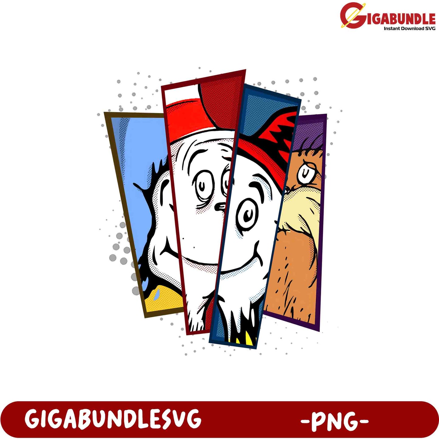 Cat in the Hat PNG Pop Art SVG