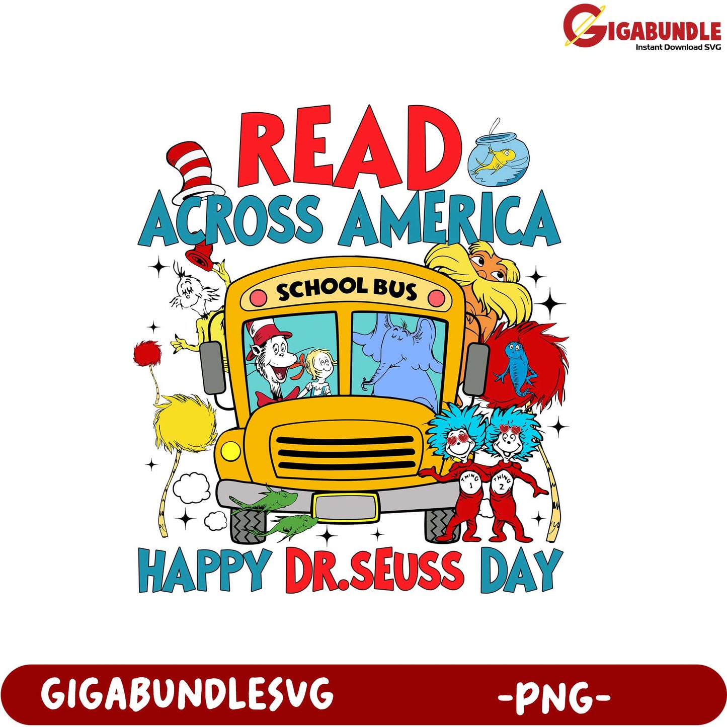 Celebrate Dr. Seuss Day with Fun Read Across America PNG