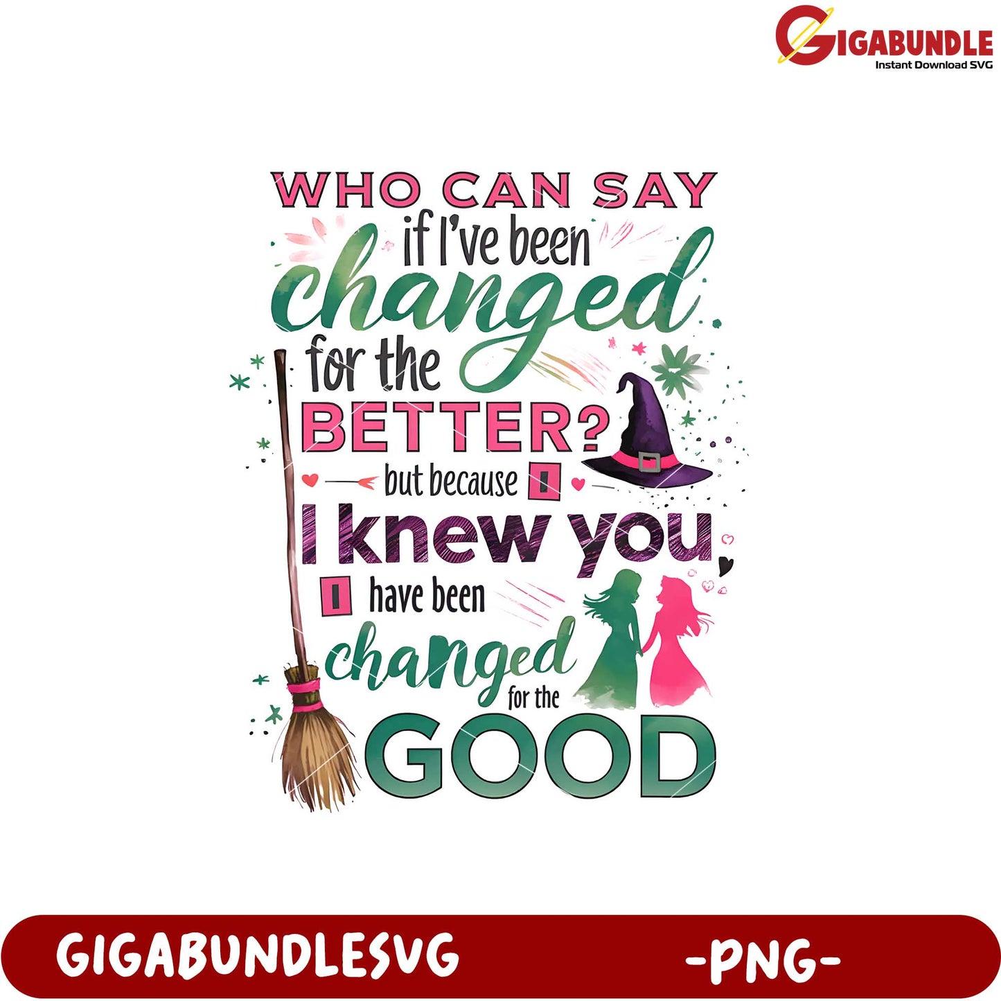 Changed for the Better Inspirational Quote PNG Artwork