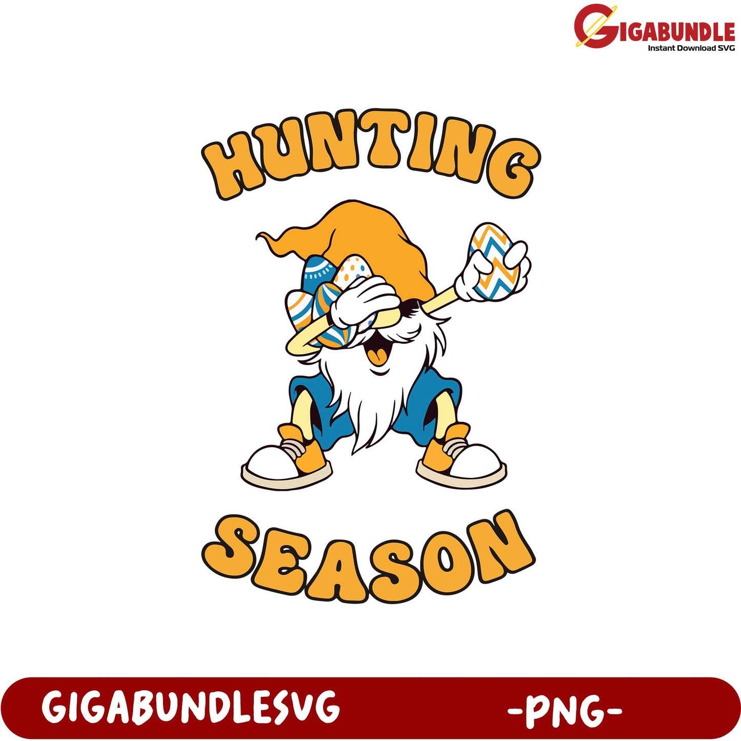 Cheerful Gnome Hunting Season PNG – Fun Seasonal Design