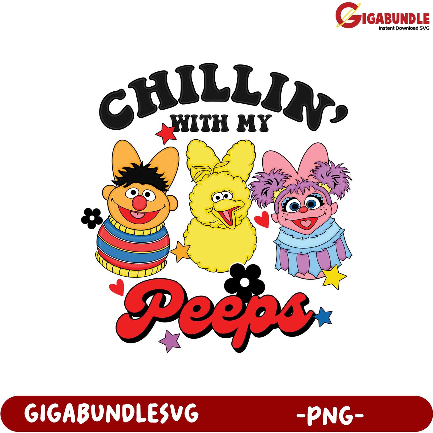 Chillin' with My Peeps PNG Design for Fun and Creative Projects