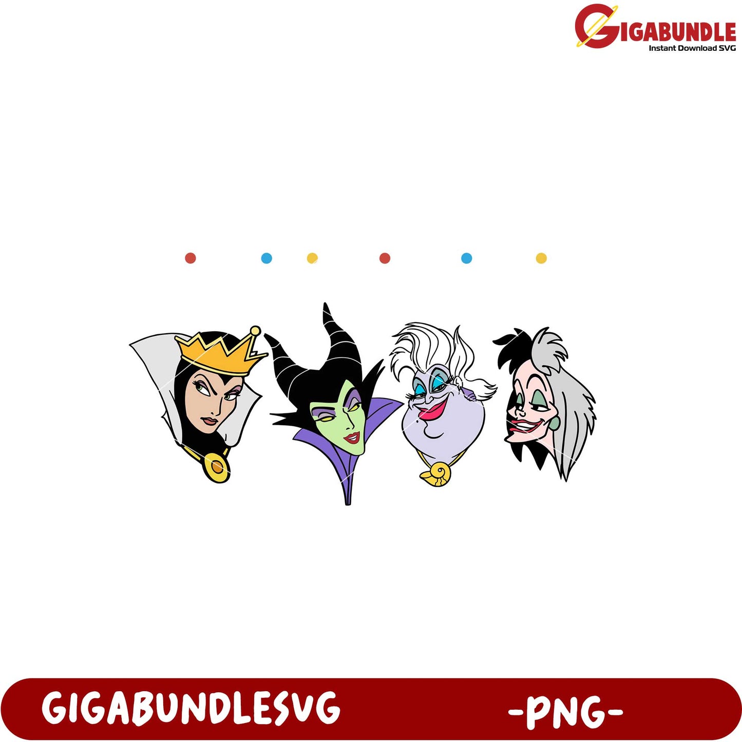 Classic Villain Characters Clipart for Creative Projects PNG